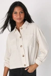 Lulus Everyday Enjoyment Beige Lightweight Linen Jacket In Beige