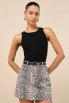 Lulus Exclusive Addition Black And Silver Leather Belt In Black And Silver