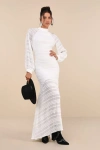 Lulus Exemplary Romance White Textured Backless Trumpet Hem Maxi Dress In White