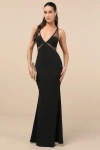 Lulus Fantine Black Mesh Sleeveless Mermaid Maxi Dress In Black