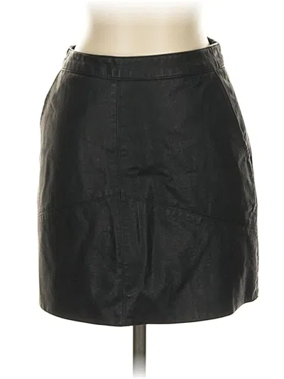 Pre-owned Lulus Faux Leather Skirt In Black