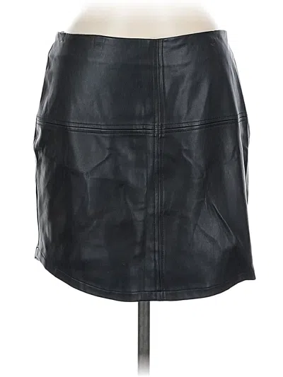 Pre-owned Lulus Faux Leather Skirt In Black