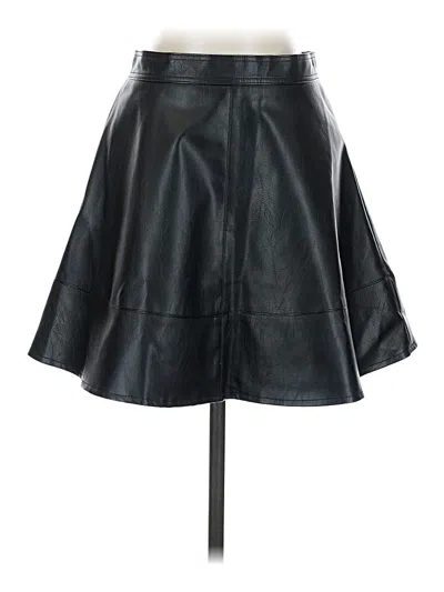 Pre-owned Lulus Faux Leather Skirt In Black