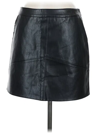 Pre-owned Lulus Faux Leather Skirt In Black
