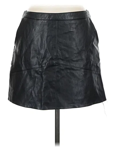 Pre-owned Lulus Faux Leather Skirt In Black