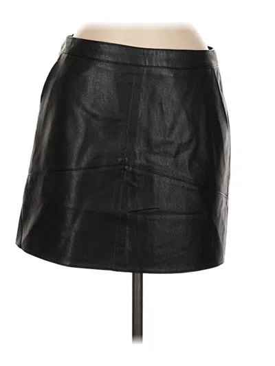 Pre-owned Lulus Faux Leather Skirt In Black