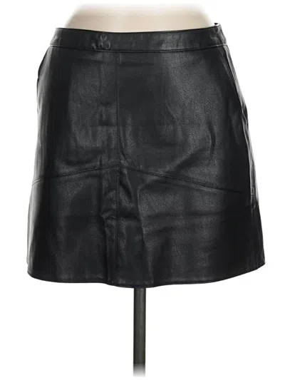 Pre-owned Lulus Faux Leather Skirt In Black