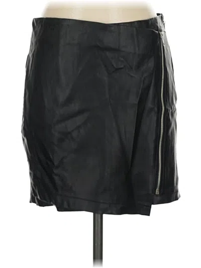 Pre-owned Lulus Faux Leather Skirt In Black