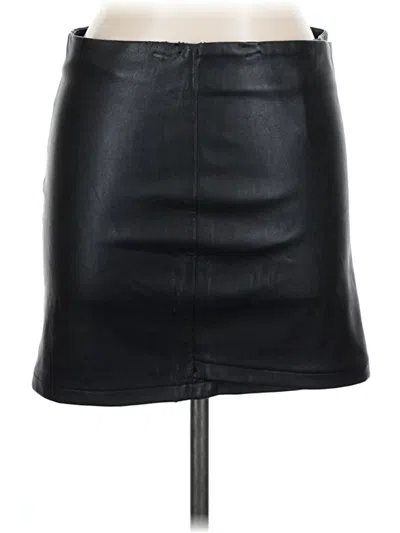 Pre-owned Lulus Faux Leather Skirt In Black