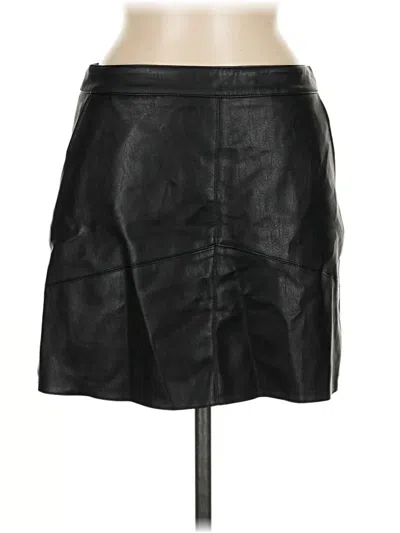 Pre-owned Lulus Faux Leather Skirt In Black