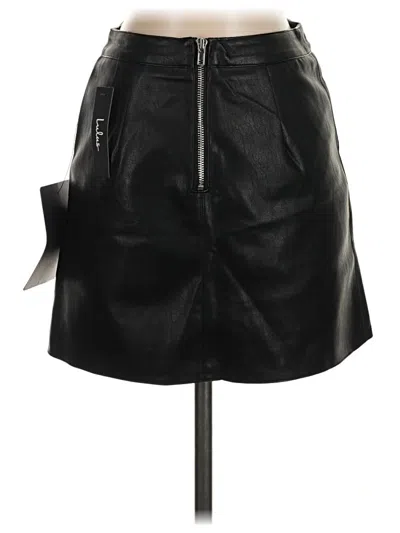 Lulus Faux Leather Skirt In Black