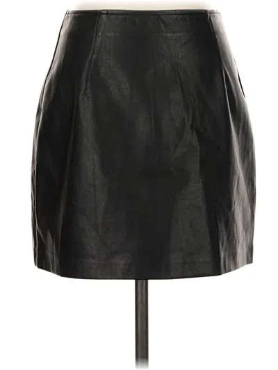 Pre-owned Lulus Faux Leather Skirt In Black