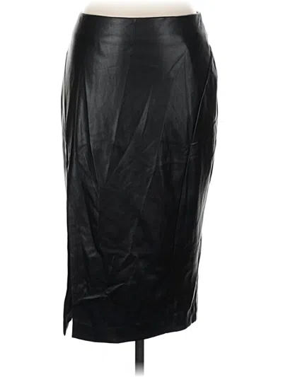 Pre-owned Lulus Faux Leather Skirt In Black