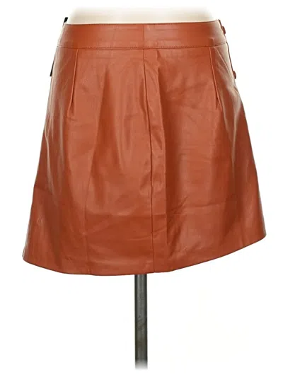 Pre-owned Lulus Faux Leather Skirt In Brown