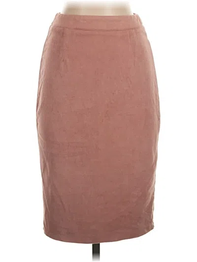 Pre-owned Lulus Faux Leather Skirt In Brown