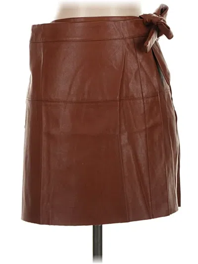Pre-owned Lulus Faux Leather Skirt In Brown