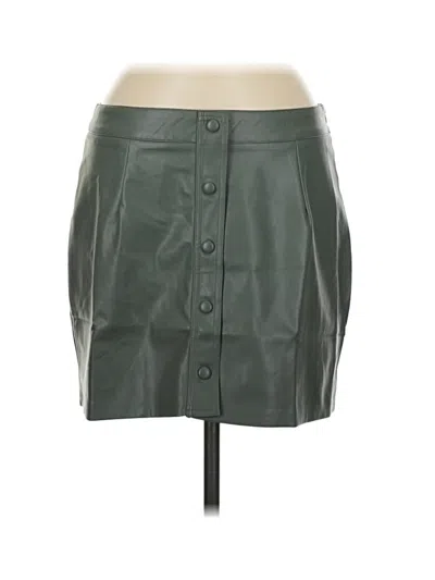 Pre-owned Lulus Faux Leather Skirt In Green
