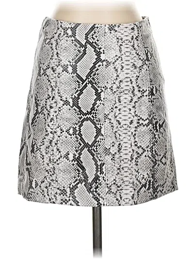 Pre-owned Lulus Faux Leather Skirt In Silver