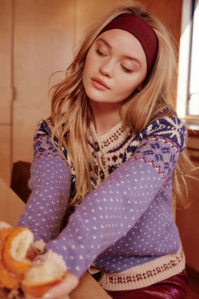 Lulus First Frost Blue Fair Isle Cardigan