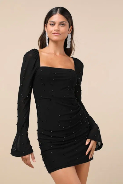 long sleeve stretchy dress Compact Ultra Stretch Knit Long Sleeve Open Back Dress – Tibi Official