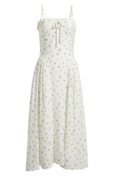 Lulus Floral Midi Dress In Multi