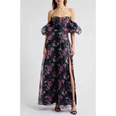Lulus Flral Bustier Gown