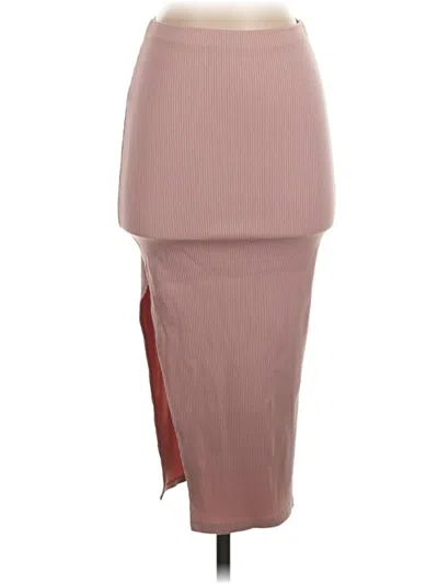 Pre-owned Lulus Formal Skirt In Burgundy