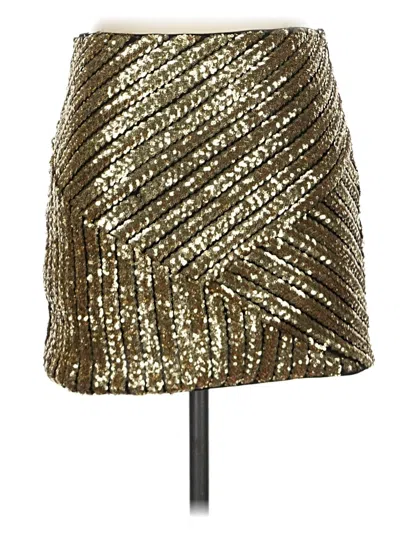 Pre-owned Lulus Formal Skirt In Gold