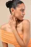 Lulus Frigila Gold Flower Statement Earrings In Gold