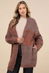 Lulus Frosty Day Fave Brown Marled Oversized Cardigan In Brown