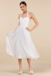 Lulus Galia White Lace Halter Midi Dress