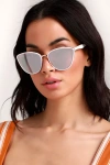 Lulus Garza White And Rose Gold Sunglasses In White