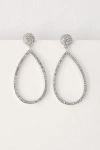 Lulus Glow For You Silver Teardrop Rhinestone Earrings In Silver