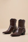 Lulus Hallee Brown Pointed-toe Ankle Booties In Brown