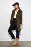Lulus Harriet Olive Green Button-front Belted Coat In Olive Green
