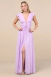 Lulus I'm All Yours Lavender Ruffled Maxi Dress In Purple