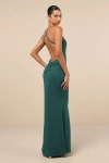 Lulus Incredible Allure Forest Green Backless Mermaid Maxi Dress In Forest Green