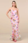 Lulus Isleen Light Pink Sequin Lace-up Mermaid Maxi Dress In Light Pink