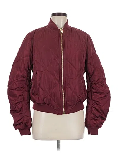 Pre-owned Lulus Jacket In Burgundy