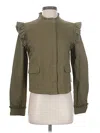 Lulus Harmen Olive Green Ruffled Utility Jacket In Green