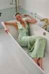 Lulus Jamie Mint Green Floral Mesh Sheer Hem Maxi Dress In Green