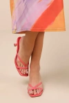 Lulus Jayson Coral Kitten Heel Strappy Thong Sandals