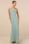 Lulus Jelena Sage Pleated Sleeveless Maxi Dress In Green