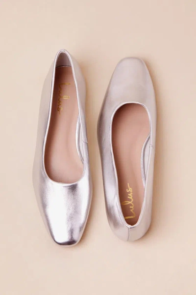 Lulus Jordane Silver Metallic Ballet Flats