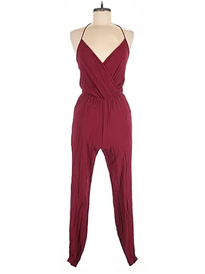 Pre-owned Lulus Jumpsuit In Burgundy