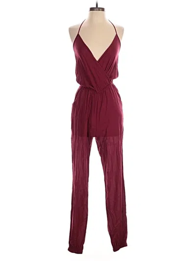 Pre-owned Lulus Jumpsuit In Burgundy