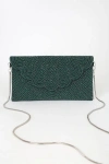 Lulus Junipero Emerald Green Beaded Clutch In Emerald Green