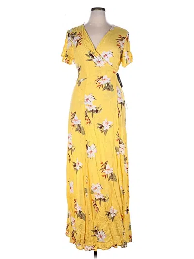 Pre-owned Lulus Kimono In Yellow