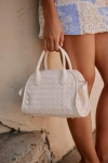 Shop Lulus Lachie Cream Woven Vegan Leather Crossbody Bag