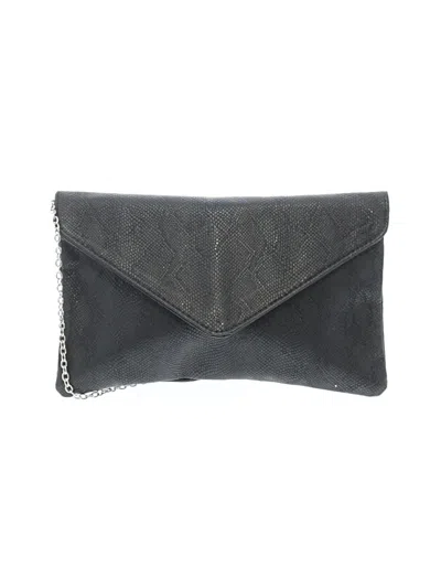 Pre-owned Lulus Leather Clutch In Gray